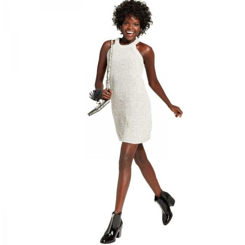 Xhilaration High-Neck Sweater Halter Dress, Size S